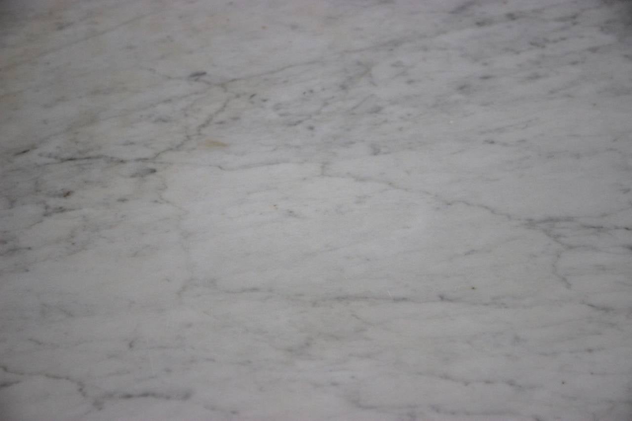 Console by Giorgetti in Mahogany and Carrara Marble, circa 1980 Italy 3