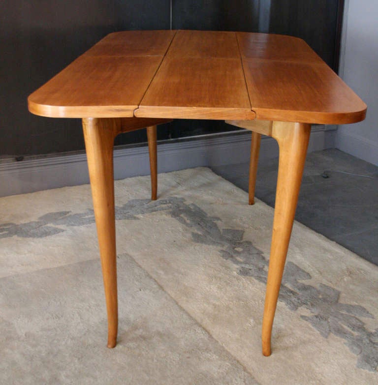 Mid-Century Modern Gio Ponti Table, cherry wood, circa 1970.