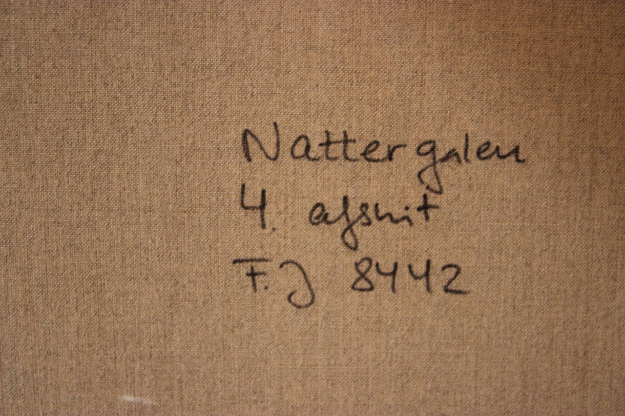 Fin du 20e siècle Huile sur toile Troels Marstrand ou Mars, signée, danoise, datant d'environ 1970 en vente