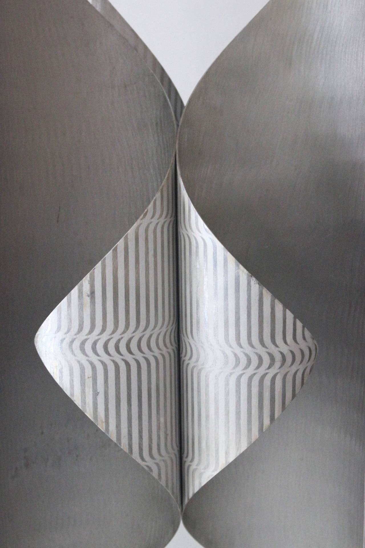 Aluminum Lorenzo Burchiellaro Aluminium Floor Lamp, circa 1970 Italy