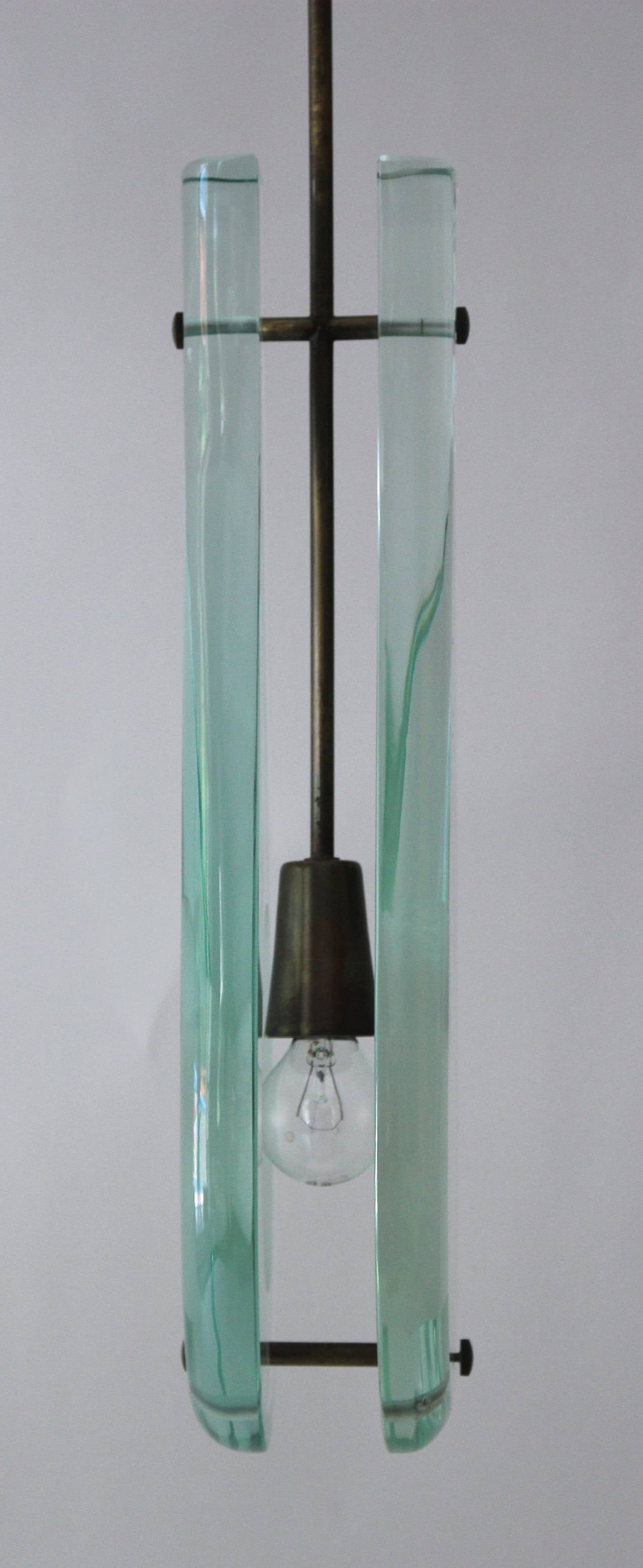 Max Ingrand, 2258 Hanging Lamp, Manufactured by Fontana Arte, Italy In Good Condition In Nice, Cote d' Azur