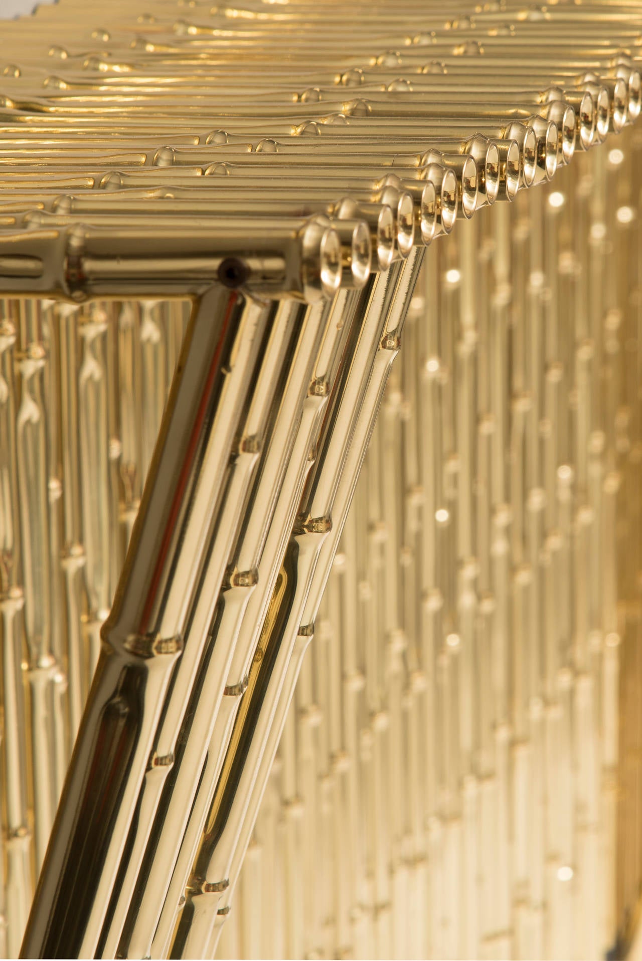 Gilt Ferruccio Laviani Console Table in Gold-Plated Brass, circa 2010 Italy