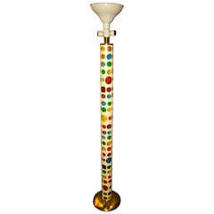 Piero Fornasetti (1913-1988), "CAMEI" Painting metal Floor Lamp, Signed.