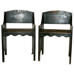 Vittorio Zecchin, Pair of Armchairs,wood, circa 1940, Italy. 10