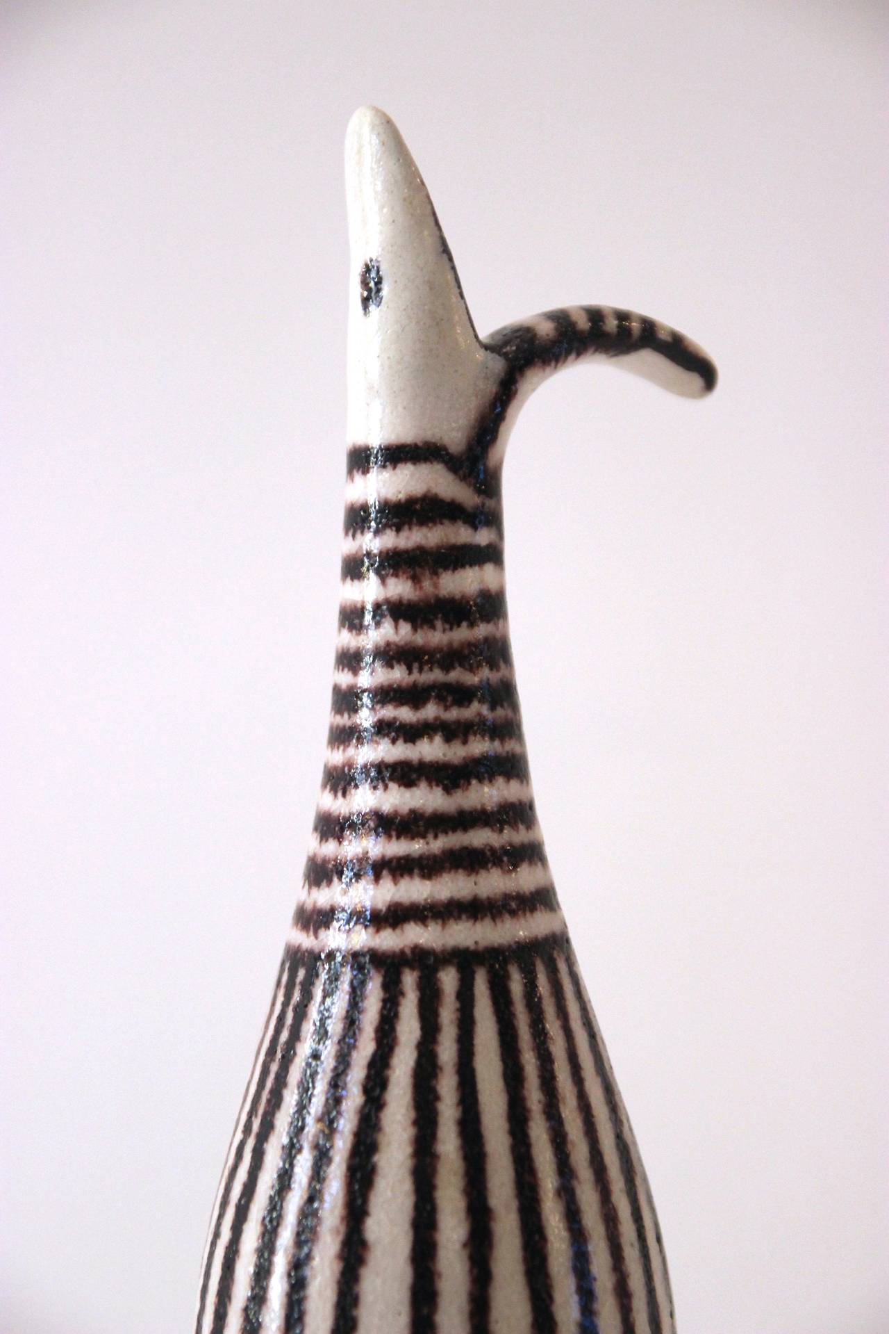 Glazed Guido Gambone, Bottle, Ceramic, Italy, circa 1960 For Sale