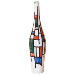 Guido Gambone Signed Ceramic Bottle, Italy circa 1960 12