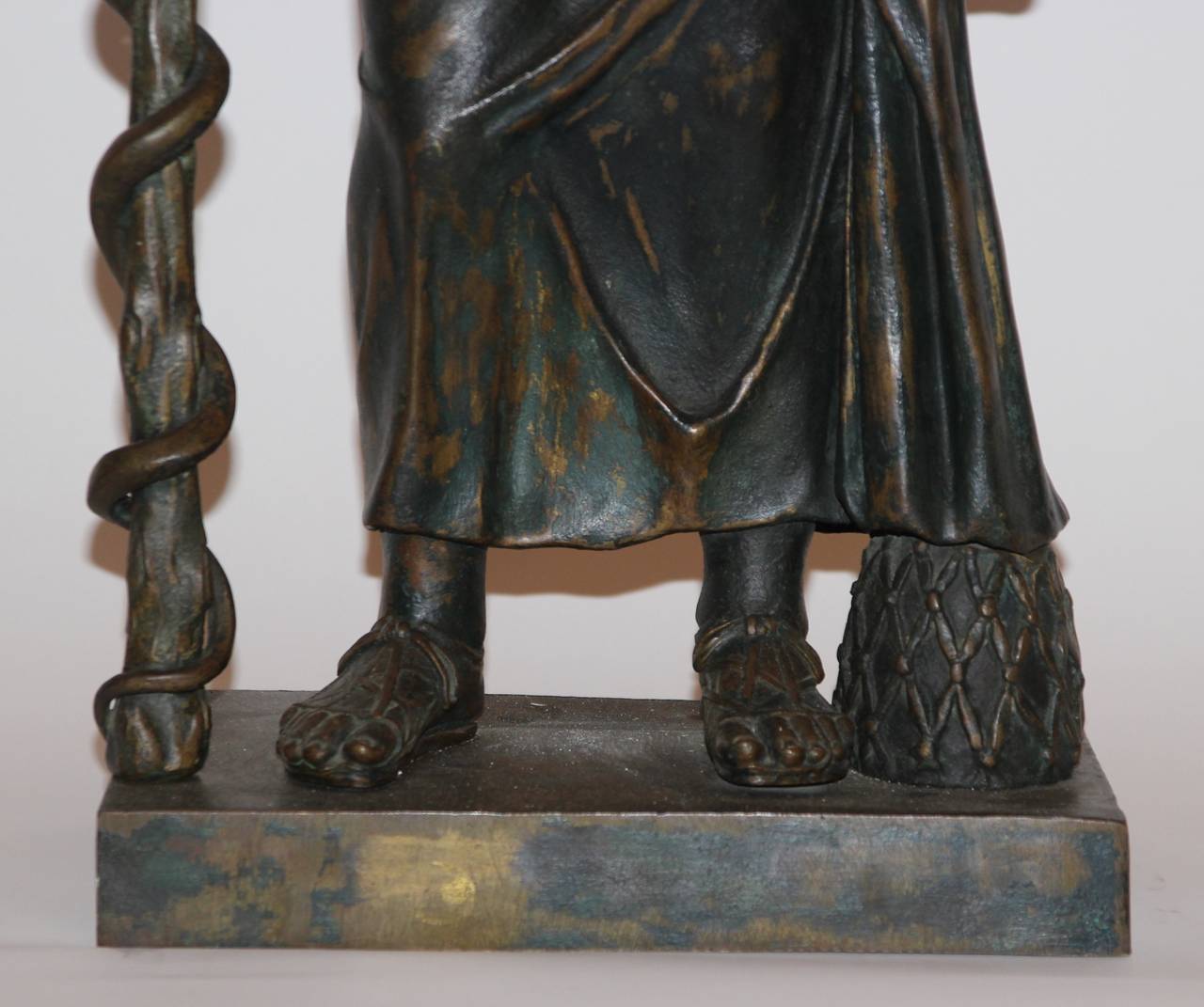 Esculape Bronze Statue, Signed, Grand Tour, circa 1900, Italy 2