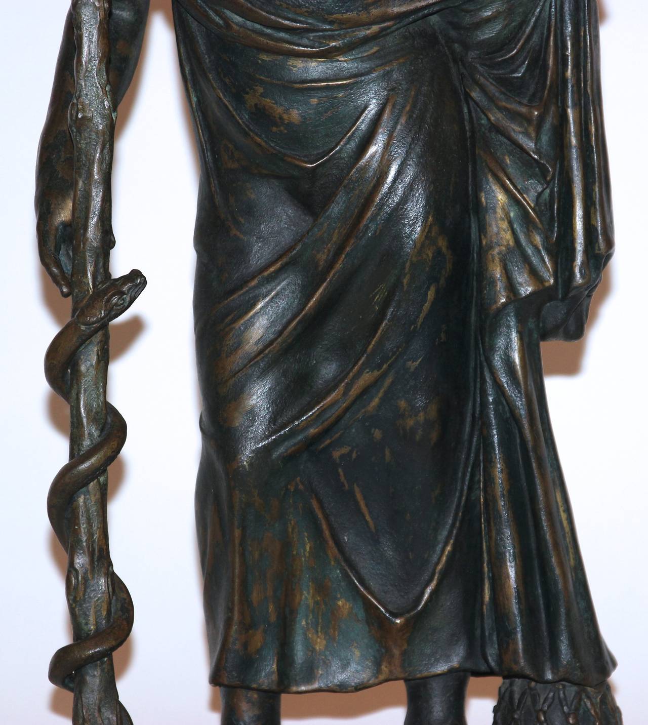 Esculape Bronze Statue, Signed, Grand Tour, circa 1900, Italy 1