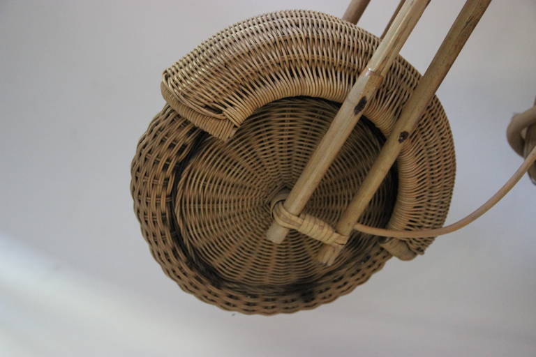 Decorative Art Model Motorcycle out of Woven Rattan 2