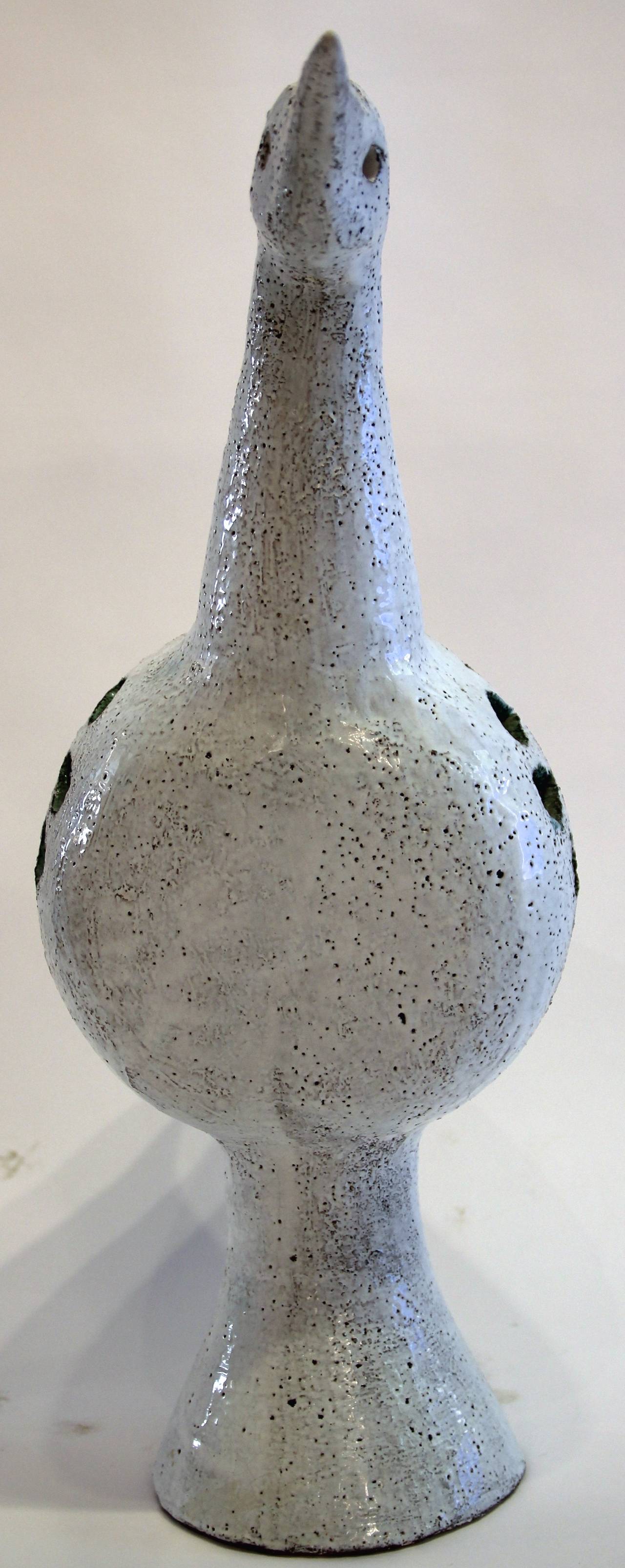 Mid-Century Modern Camos, Ceramic Bird Vallauris, Signed Camos Vallauris, circa 1960, France