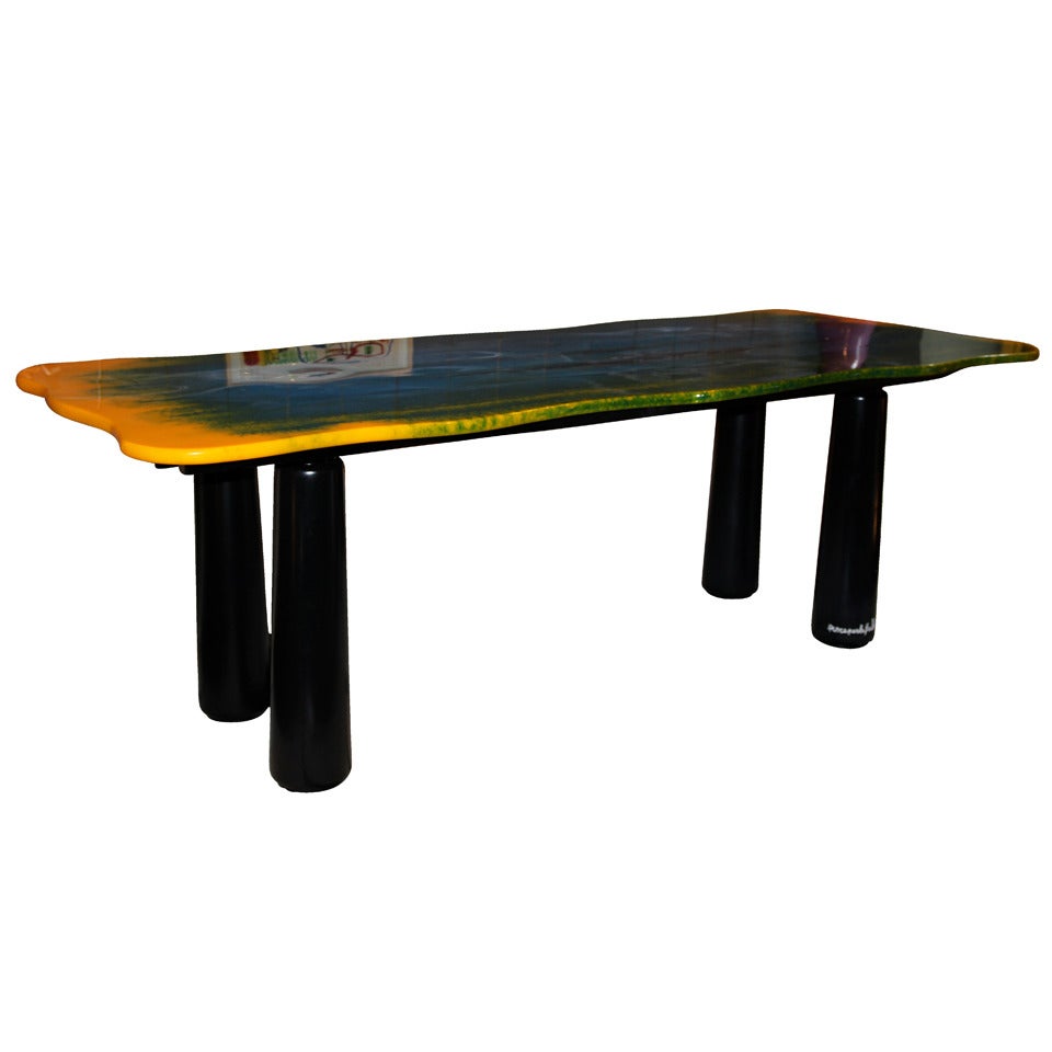 Gaetano Pesce Dining Room Table, "Le Fablier" Edition, Signed