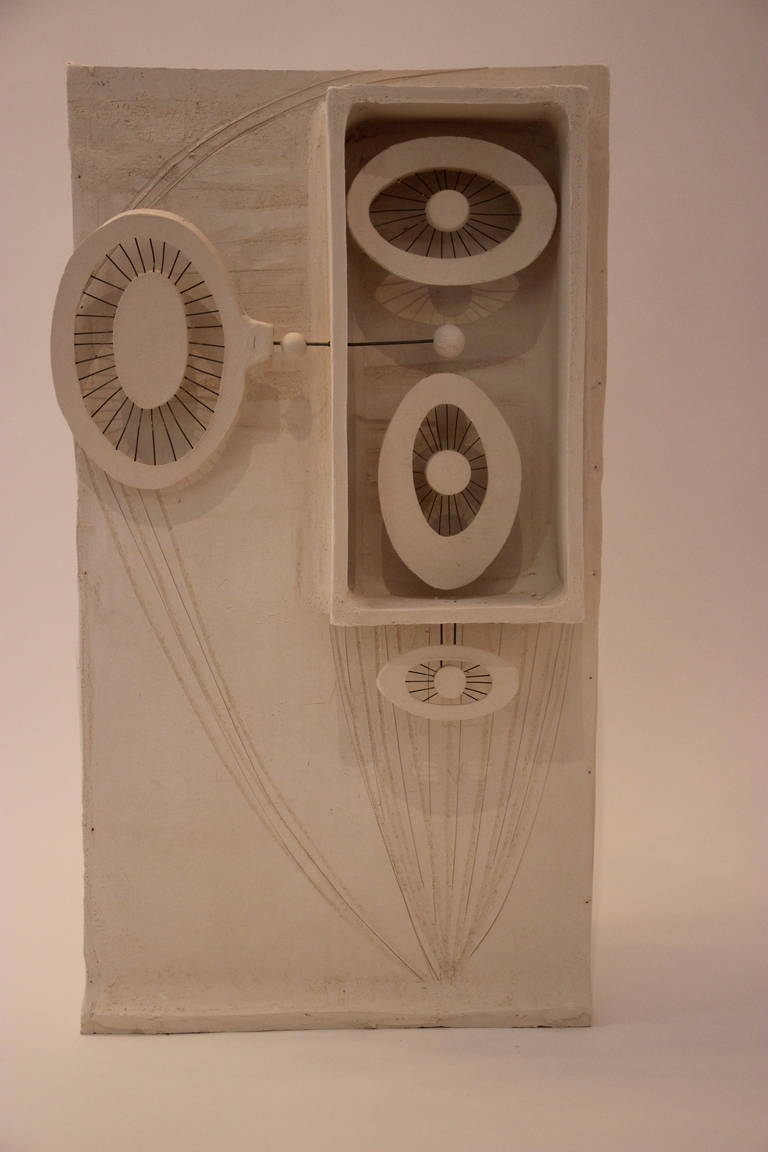 Mid-Century Modern Unglazed Ceramic Sculpture by Georges Pelletier, France circa 1970