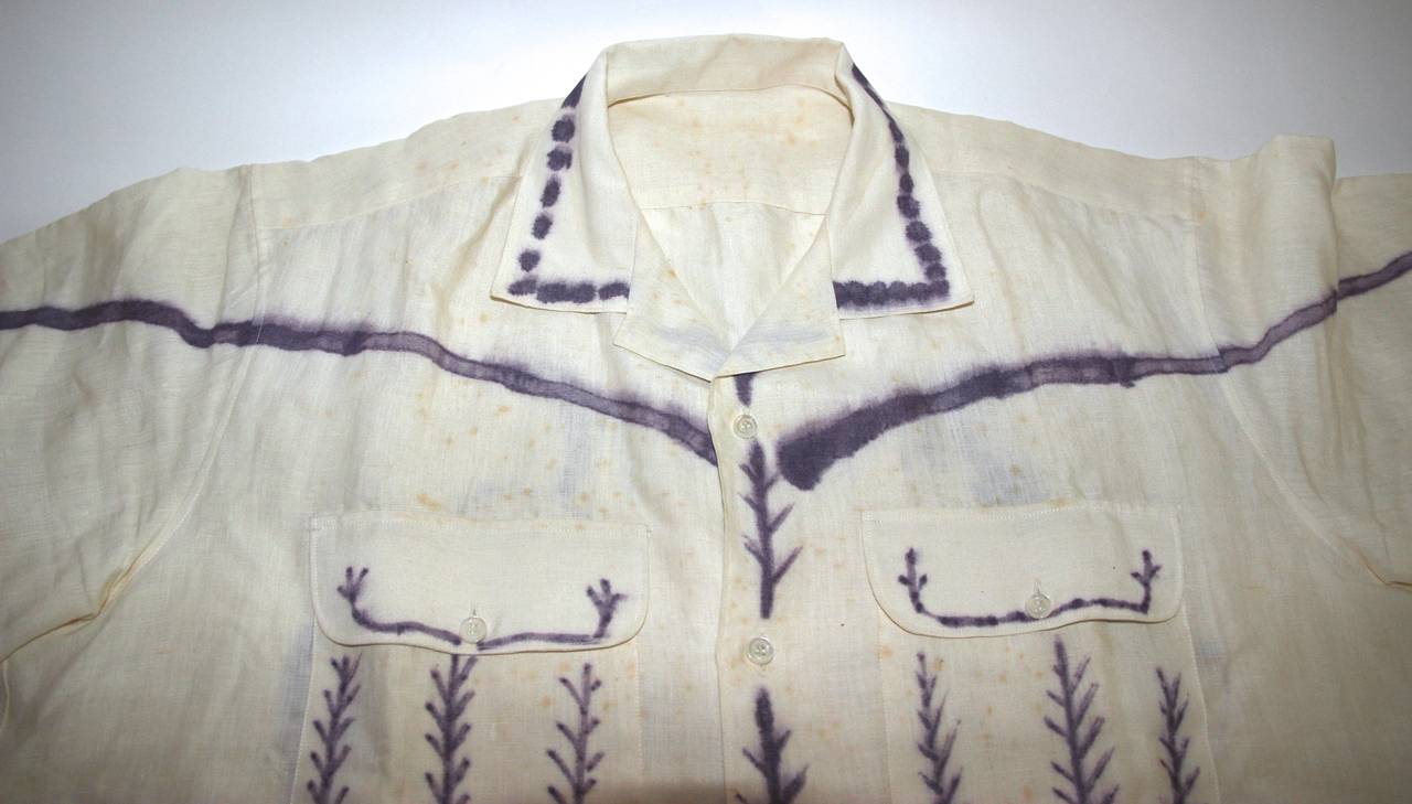 Mid-Century Modern D'après Pablo Picasso, Chemise multicolore, conçue par Picasso en 1955