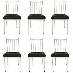 Set of Six Chairs in the Style of Bolette Natanson, Circa 1950, France.