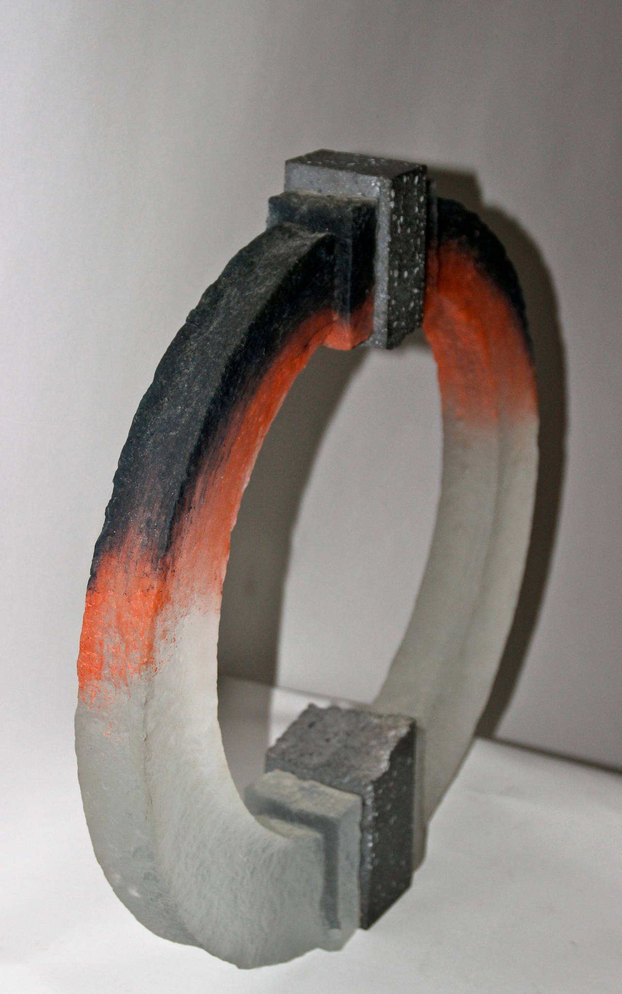 French Colin Reid, Sculpture, Glass and Stone, England, circa 1980