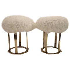 Pair of Stools for Casino Knokke-le-Zout, Belgium, circa 1980