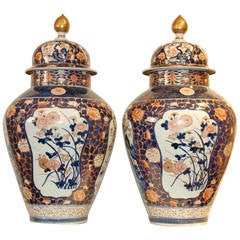 Large Pair of Imari Vases, 17th Century, Japan