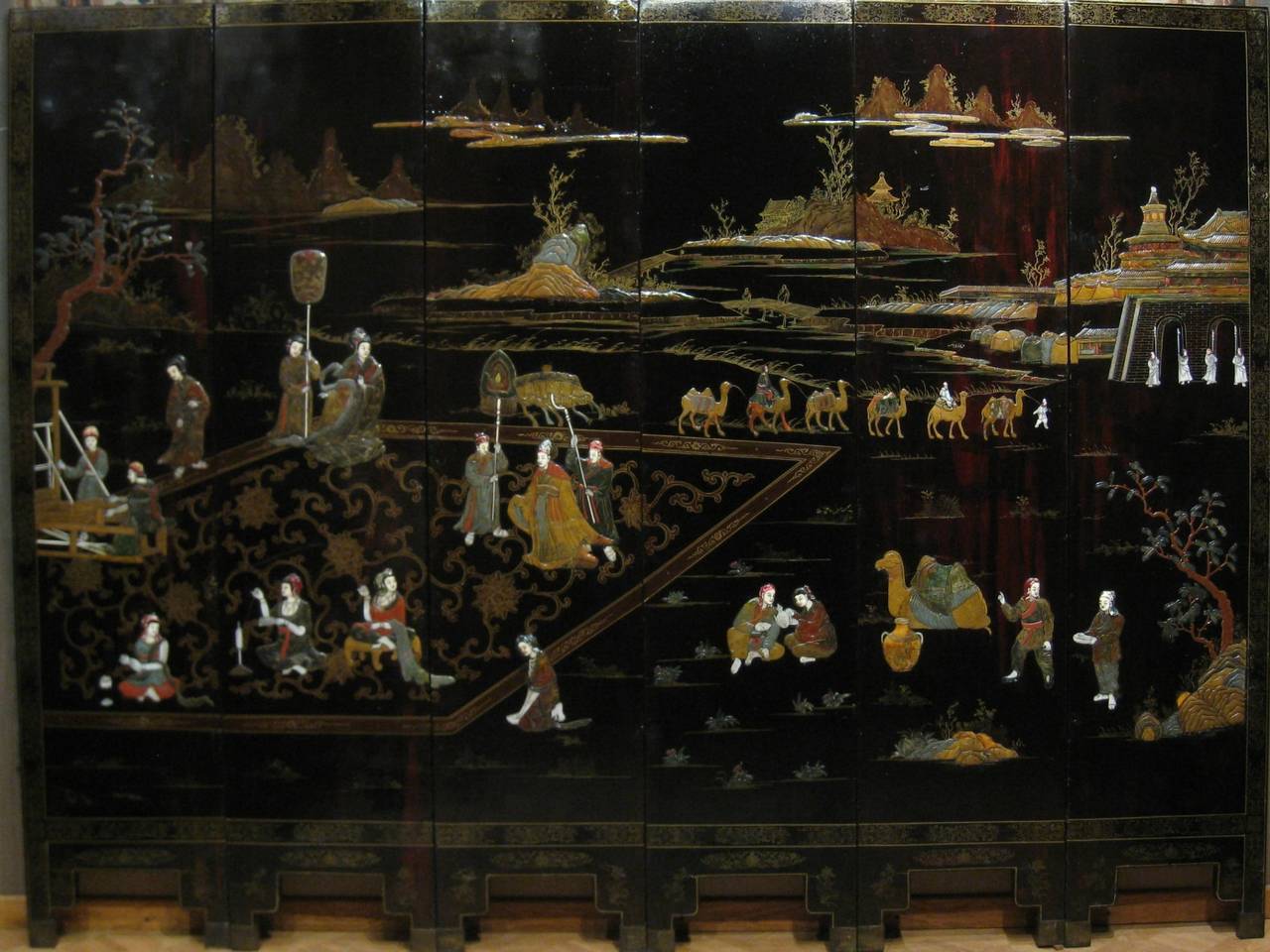 Lacquer Chinese Screen, 19th Century