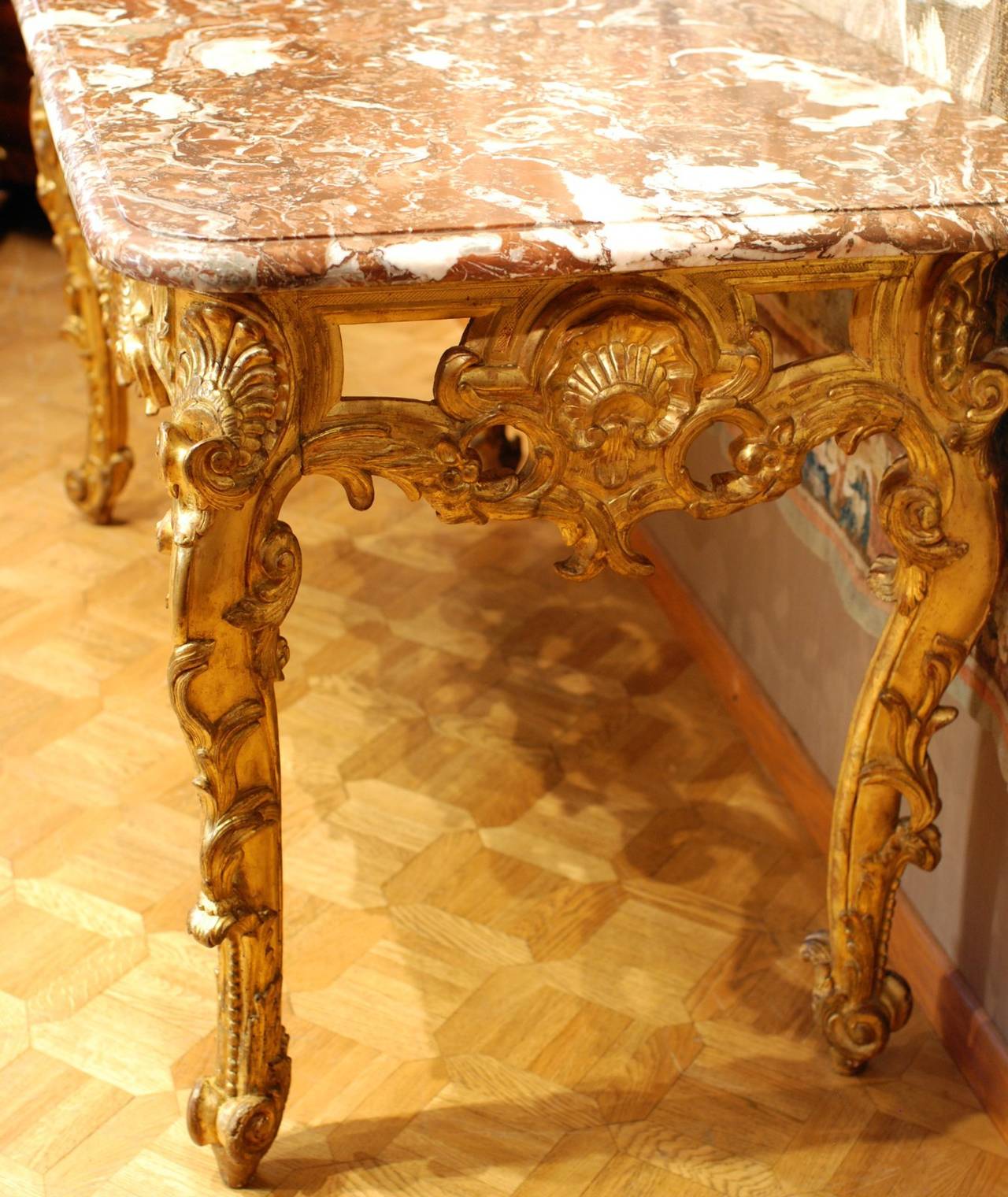 Gilt French Regence Console Table