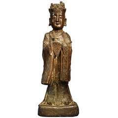 Ming Dignitary Patinated Bronze, 17th Century