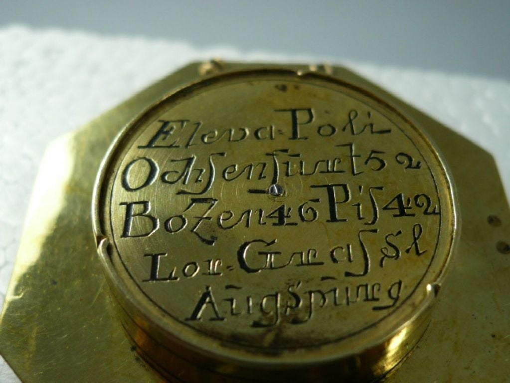 Brass Equinoxial Pocket Sundial For Sale