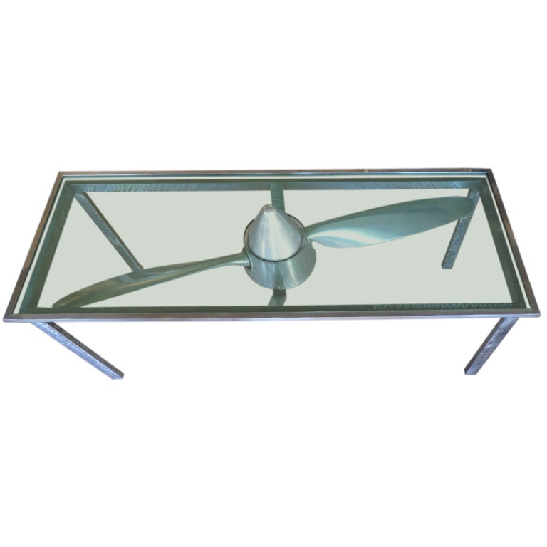 Table With Airplane Propeller