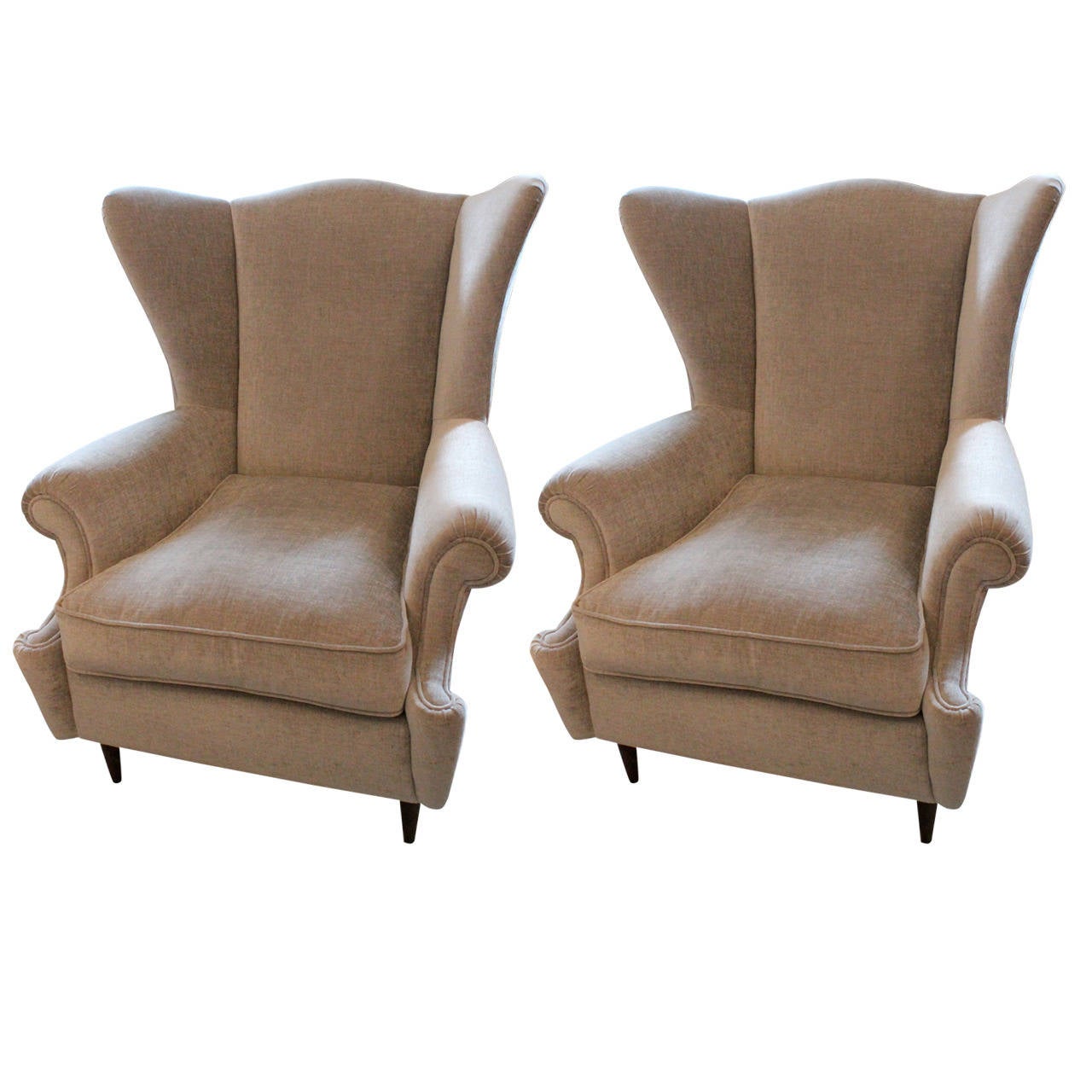 Pair of Italian Armchairs, 1940s For Sale