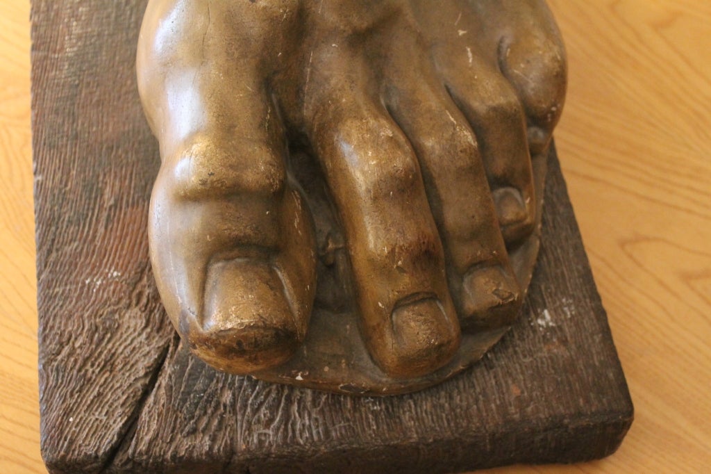 1940s Foot in Plaster In Good Condition In Nice, Cote d' Azur