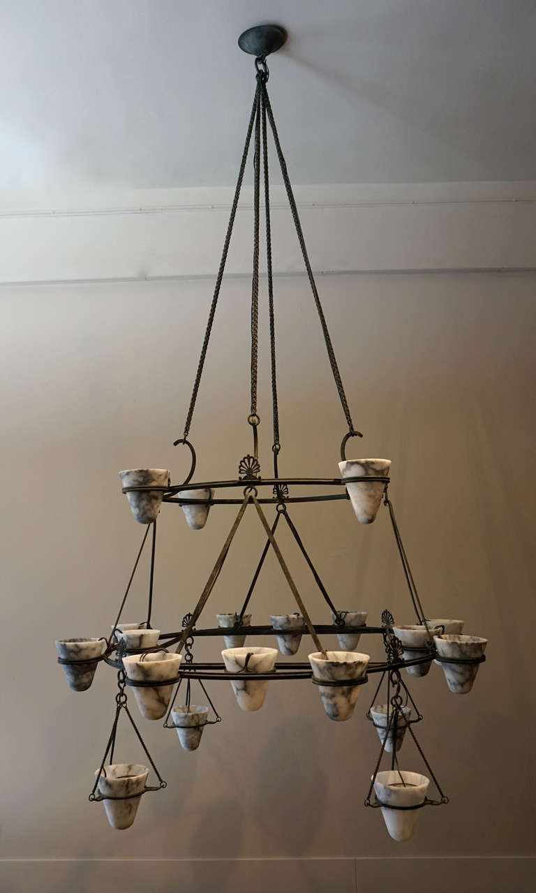 21th c. Large chandelier neo greek . Edition. 3