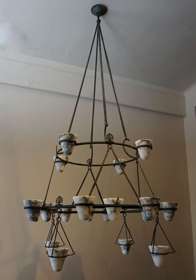 21th c. Large chandelier neo greek . Edition. 2