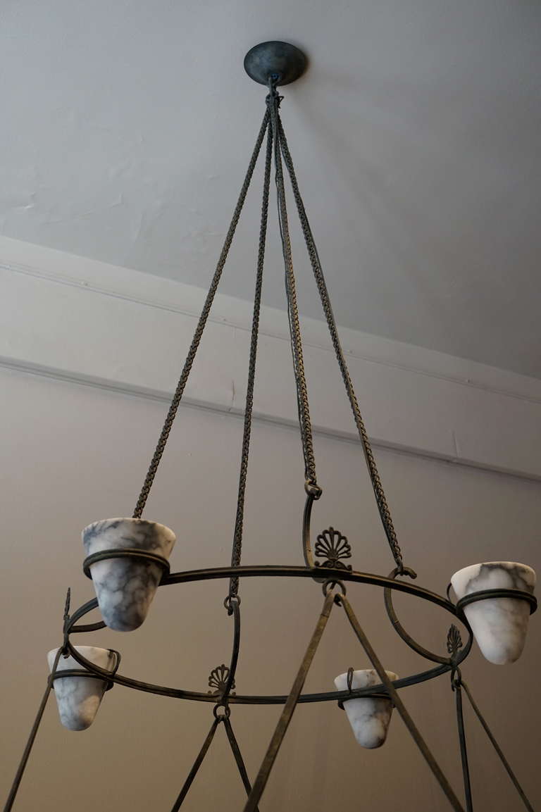 French 21th c. Large chandelier neo greek . Edition.