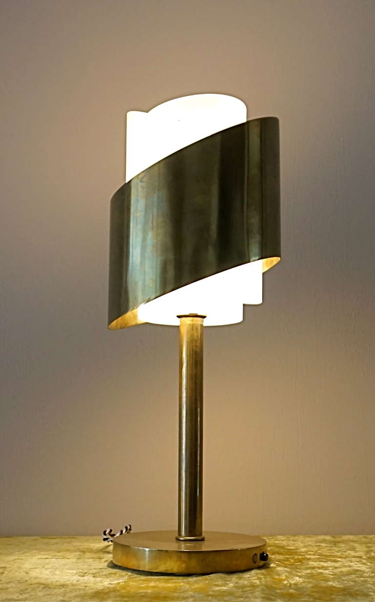 20th c. Modernist Table Lamp. Jean Perzel Atelier. For Sale 2