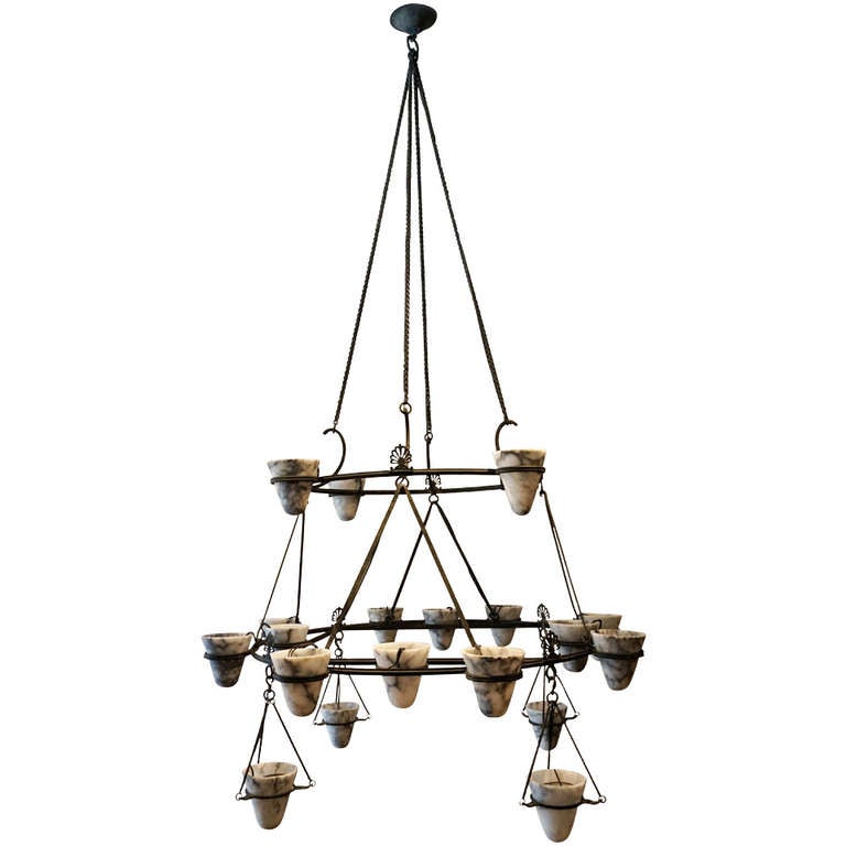 21th c. Large chandelier neo greek . Edition.