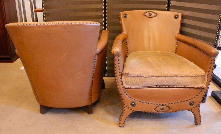 Swedish 1930s Pair of Armchairs by Otto Schulz For Sale