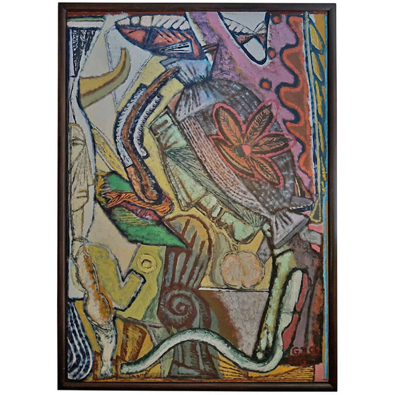 20th Century Painting by Gérard Drouillet For Sale