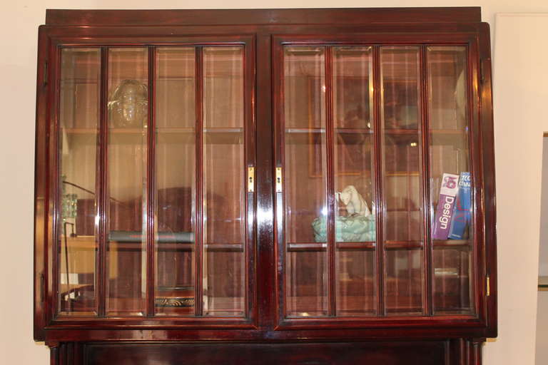 Austrian Double-Bodied Viennese Vitrine or Cupboard For Sale