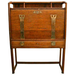 Art Nouveau Secretaire Desk