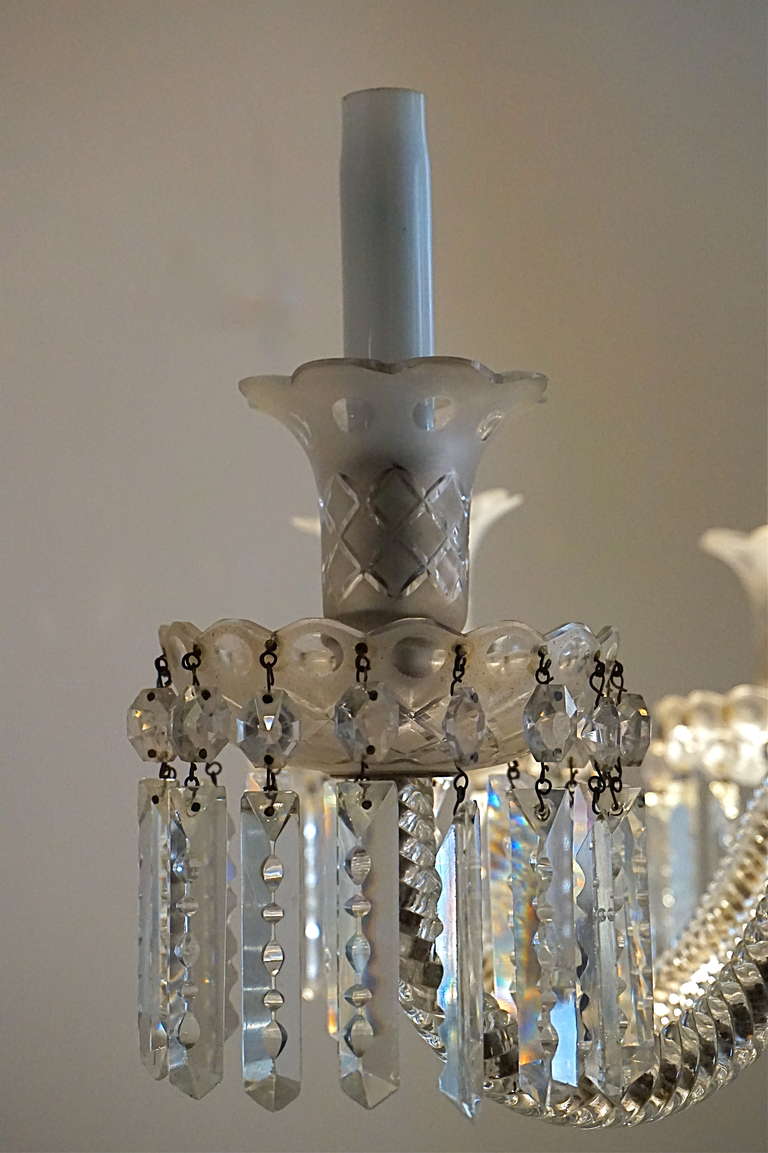 20th Century 1900 Crystal Chandelier with Eight Lights