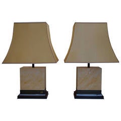 Pair of Lamps, 1970s, Signed by Jean-Claude Mahey