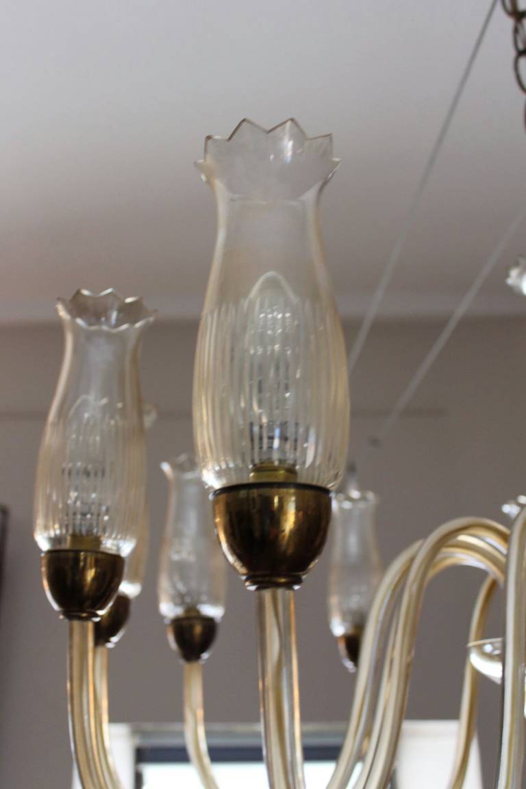 Midcentury Lighting of Pietro Toso, Murano In Good Condition For Sale In Nice, Cote d' Azur