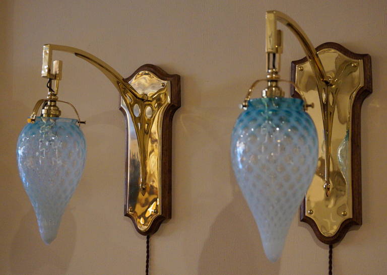 Pair of Art Nouveau Sconces, circa 1900