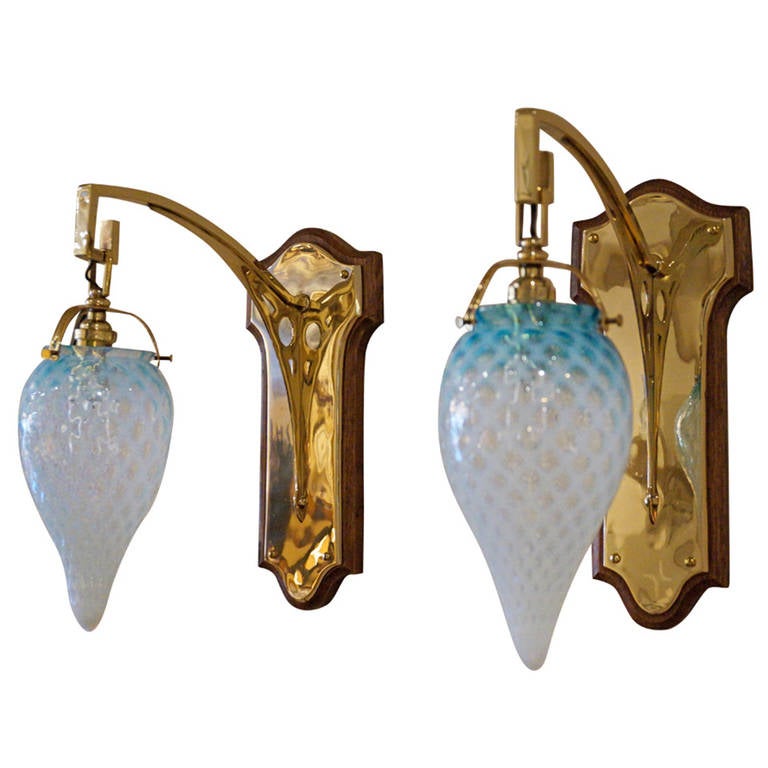 Pair of Art Nouveau Sconces, circa 1900 For Sale at 1stDibs