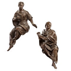 A pair of baroque sculptures by Michel van der Voort