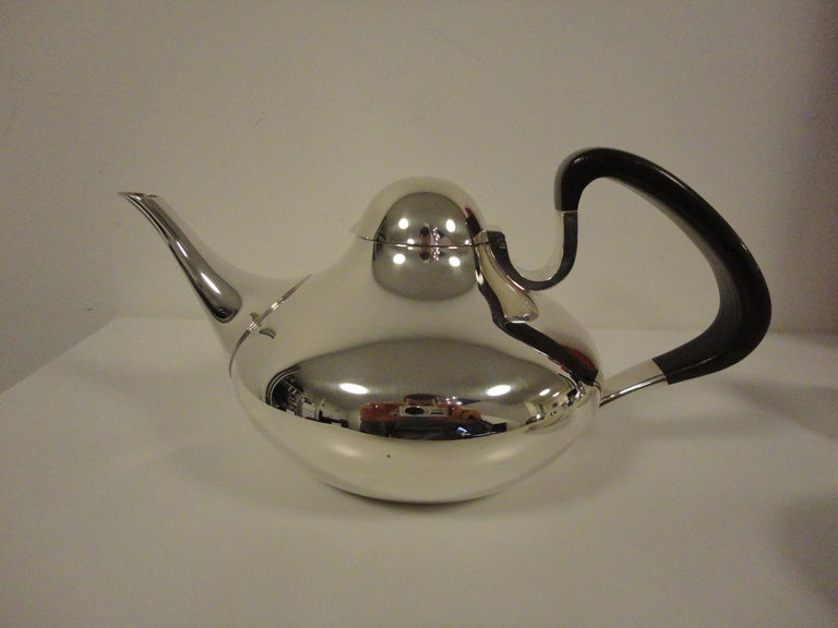 Hand-Crafted Modern Georg Jensen Henning Koppel 4 Piece Tea Service