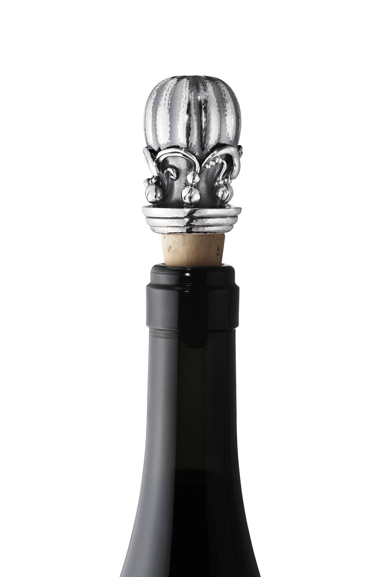 Georg Jensen Ornate Sterling Silver Wine Stopper