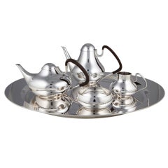 Modern Georg Jensen Henning Koppel 4 Piece Tea Service