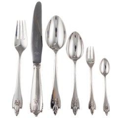 Rare Georg Jensen Akkeleje Silverware Set