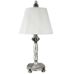 Vintage Monumental Georg Jensen Silver Lamp 79