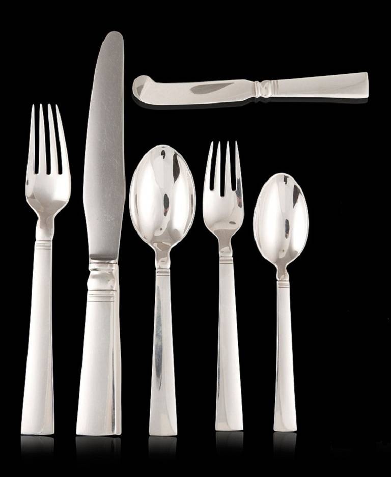 Vintage Georg Jensen Acadia Silverware Service