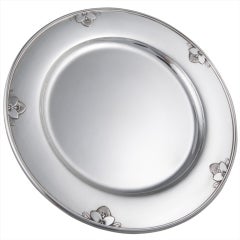 A set of six rare Georg Jensen Cactus dinner charger plates